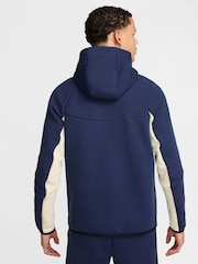 Blå - Nike Tech Fleece Zip Up Huvtröja - Bild 2 av 10