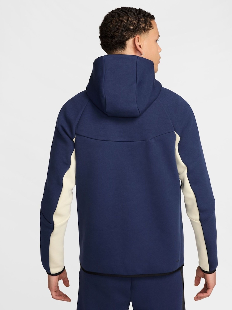 Blå - Nike Tech Fleece Zip Up Huvtröja - Bild 2 av 10