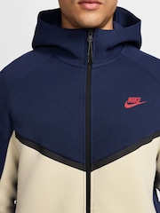 Blå - Nike Tech Fleece Zip Up Huvtröja - Bild 4 av 10
