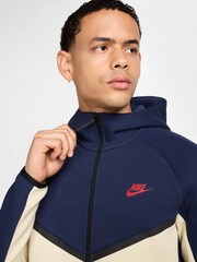 Blå - Nike Tech Fleece Zip Up Huvtröja - Bild 5 av 10