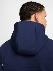 Blå - Nike Tech Fleece Zip Up Huvtröja - Bild 6 av 10