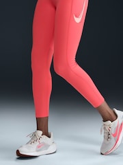 Nike Ember Red Fast Mid Rise 7/8 Leggings - Image 4 of 6