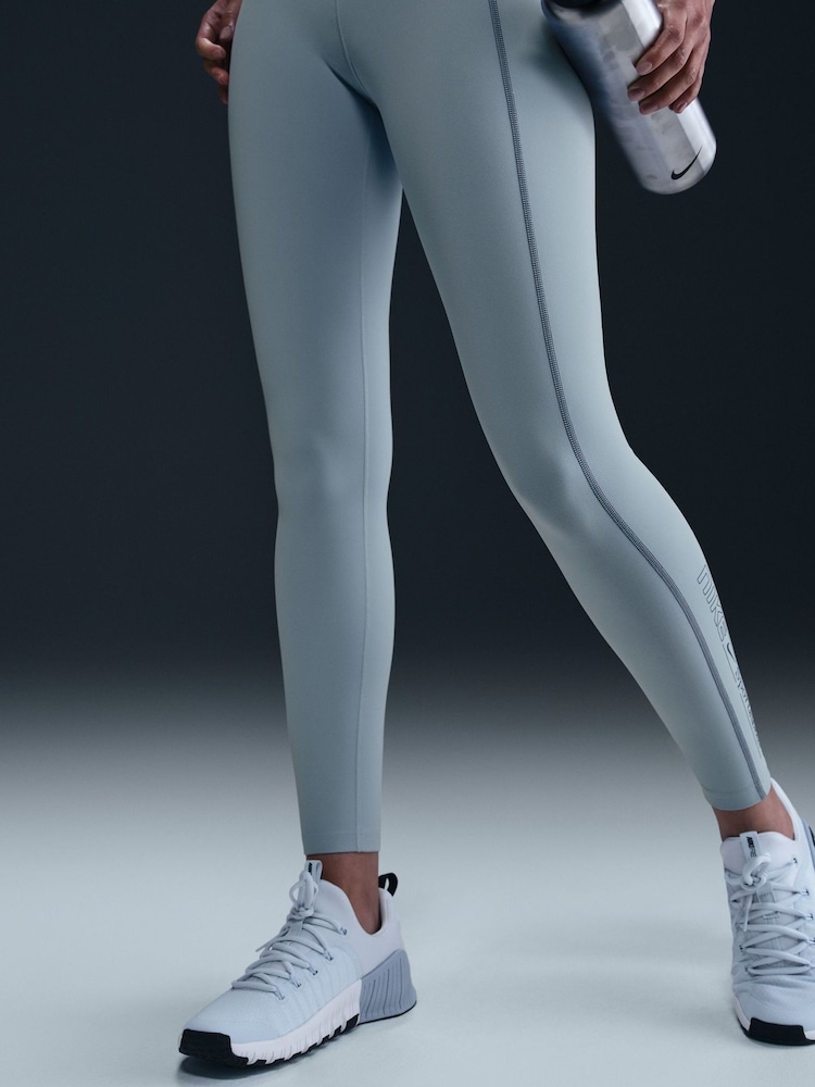 Nike Light Armory Blue One High Waisted Leggings - Image 4 of 6