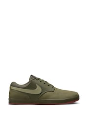 Оливково-зеленые - Низкие замшевые кроссовки Nike Fokus - Image 1 of 8