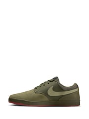 Оливково-зеленые - Низкие замшевые кроссовки Nike Fokus - Image 2 of 8