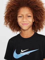 Nike Black Sports Inpsired Graphic 100% Cotton T-Shirt - Image 4 of 6