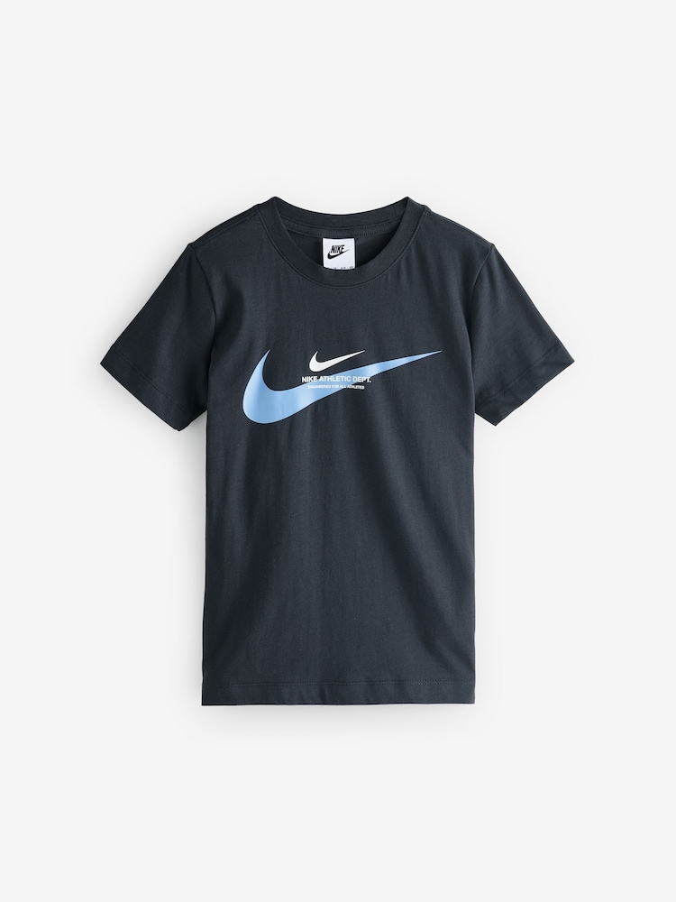 Nike Black Sports Inpsired Graphic 100% Cotton T-Shirt - Image 6 of 6