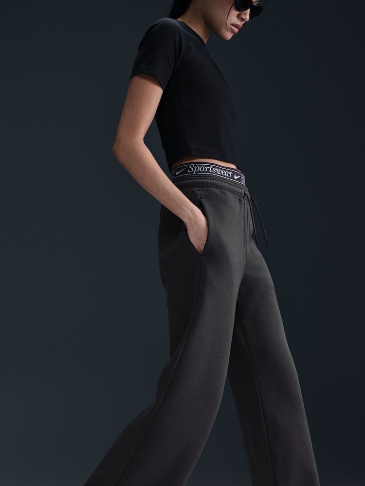 Nike Anthracite Sportswear Phoenix Fleece Joggers - Image 4 of 10