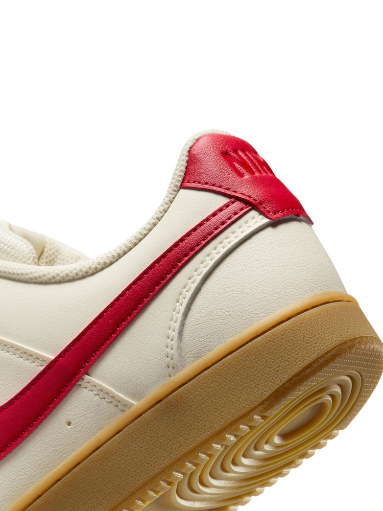 Nike Grey Red Court Vision Low Trainers - Image 10 of 10