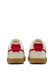 Nike Grey Red Court Vision Low Trainers - Image 6 of 10