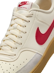 Nike Grey Red Court Vision Low Trainers - Image 9 of 10