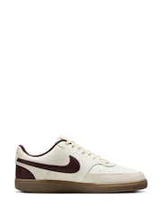 Nike White/Brown Court Vision Low Trainers - Image 2 of 10