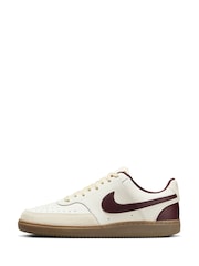 Nike White/Brown Court Vision Low Trainers - Image 3 of 10