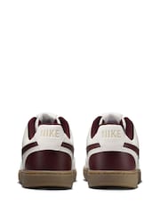 Nike White/Brown Court Vision Low Trainers - Image 5 of 10