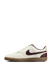 Nike White/Brown Court Vision Low Trainers - Image 7 of 10