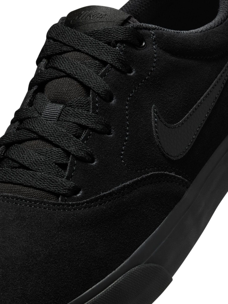 Nike Black Charge Suede Low Trainers - Image 7 of 8