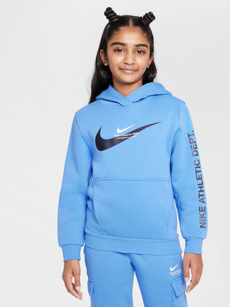 Nike Beyond Blue Sports Inspired Overhead Hoodie - Image 1 of 9