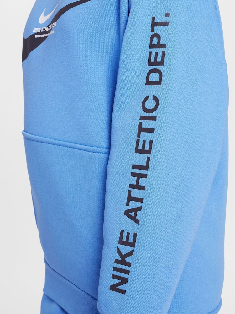 Nike Beyond Blue Sports Inspired Overhead Hoodie - Image 6 of 9