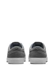 Nike Grey/White Charge Suede Low Trainers - Image 5 of 8