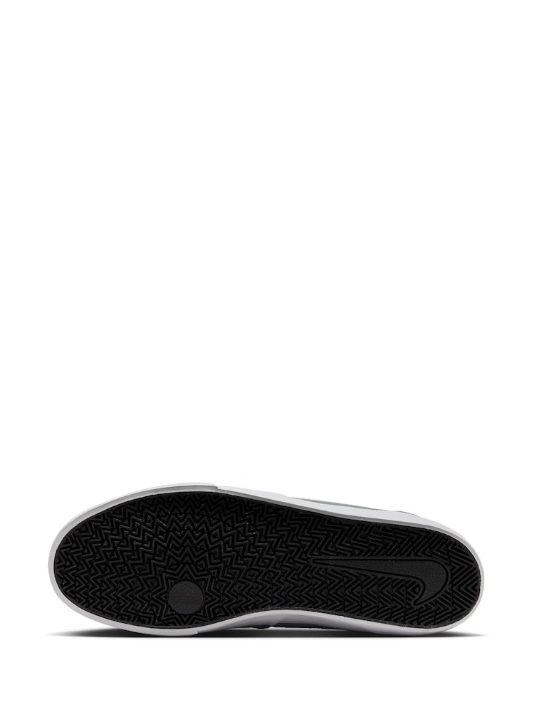 Nike Grey/White Charge Suede Low Trainers - Image 6 of 8