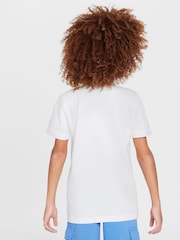 Nike White Sports Inpsired Graphic 100% Cotton T-Shirt - Image 2 of 5