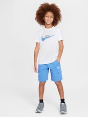 Nike White Sports Inpsired Graphic 100% Cotton T-Shirt - Image 3 of 5