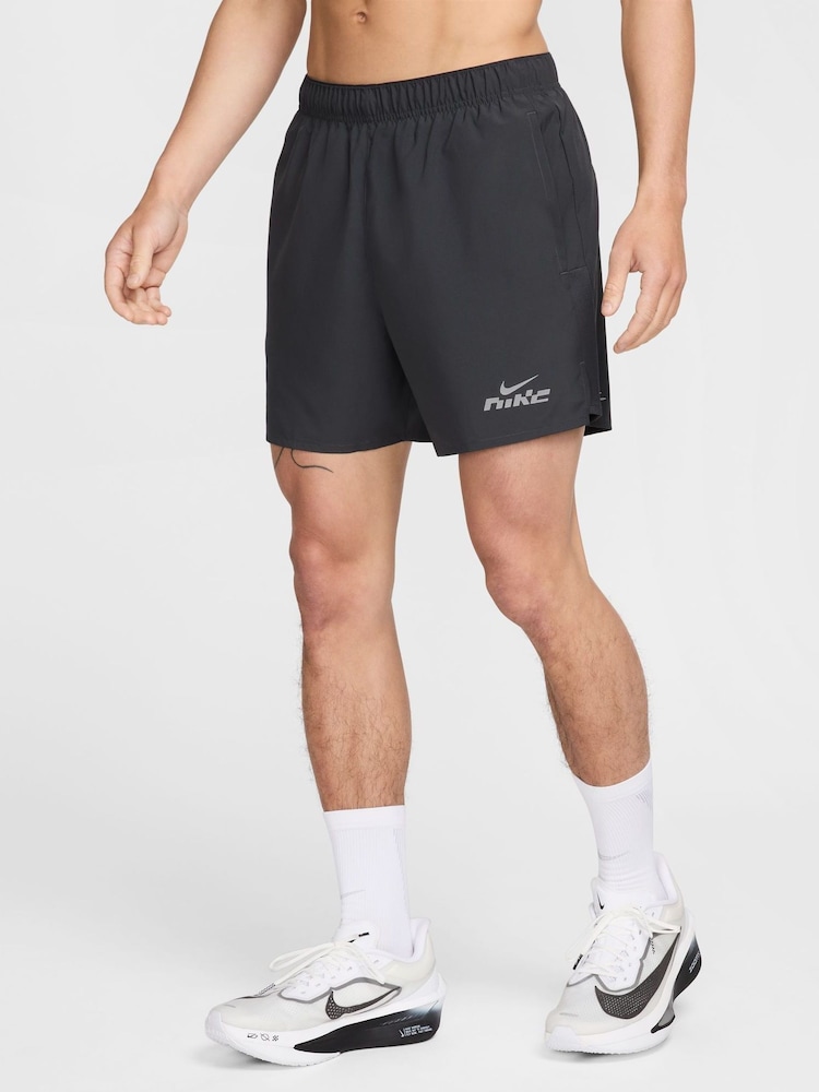 Nike Black Dri-FIT Flash 5 inch Challenger Running Shorts - Image 1 of 13
