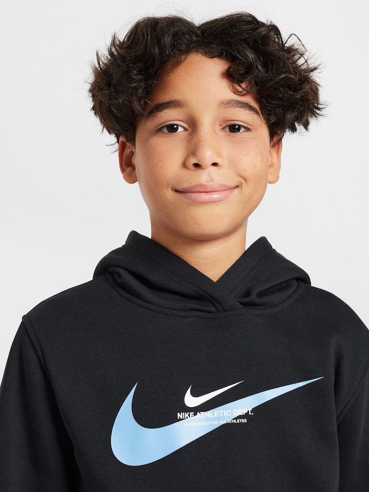 Nike Black Sports Inspired Overhead Hoodie - Image 3 of 9