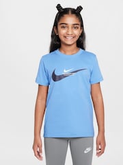 Nike Beyond Blue Sports Inpsired Graphic 100% Cotton T-Shirt - Image 1 of 5