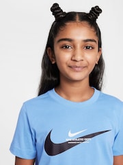 Nike Beyond Blue Sports Inpsired Graphic 100% Cotton T-Shirt - Image 4 of 5