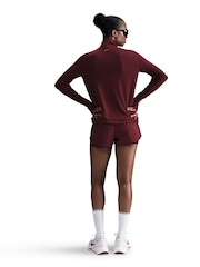 Nike Dark Team Red Swoosh Half Zip Running Sweatshirt - Image 2 of 5