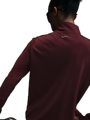 Nike Dark Team Red Swoosh Half Zip Running Sweatshirt - Image 4 of 5