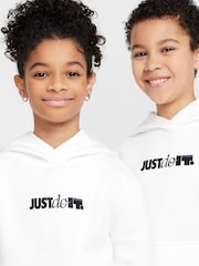 Nike White Club Fleece JDI Hoodie - Image 8 of 9