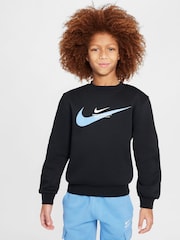 Nike Black Sports Inspired Crew Sweatshirt - Image 1 of 6