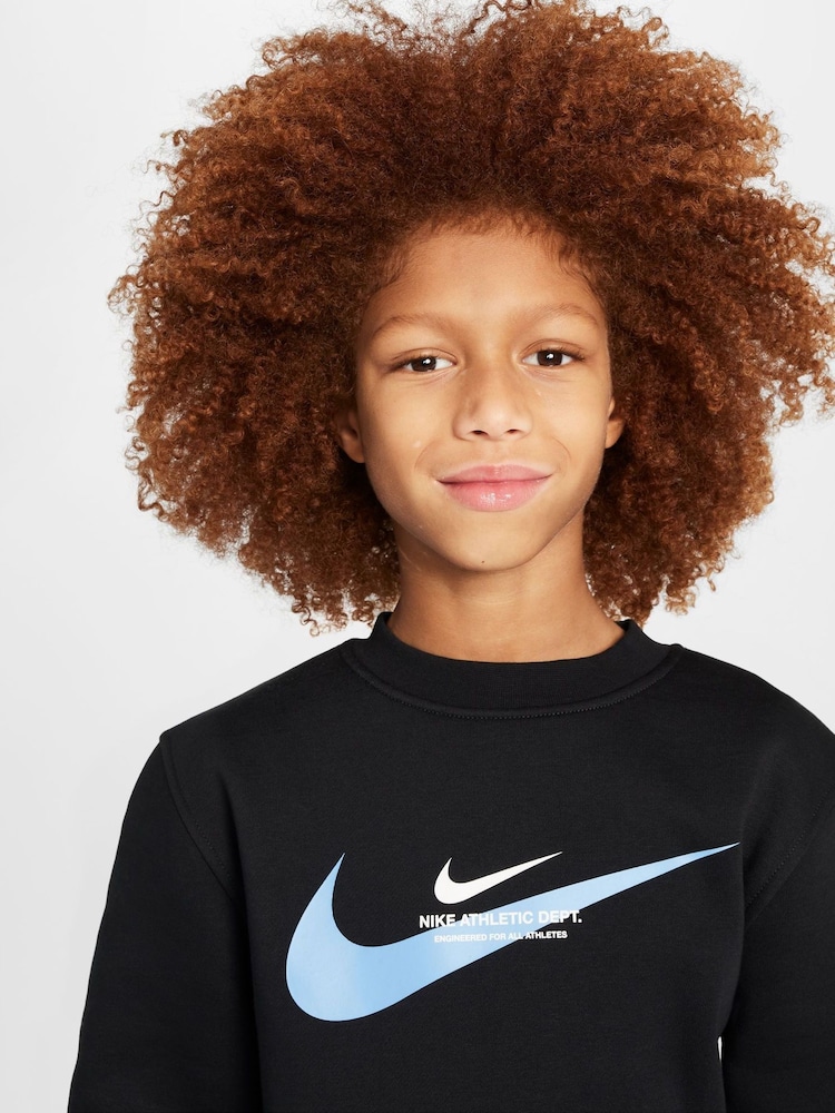 Nike Black Sports Inspired Crew Sweatshirt - Image 4 of 6