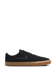 Nike Black/Grey Charge Suede Low Trainers - Image 1 of 10