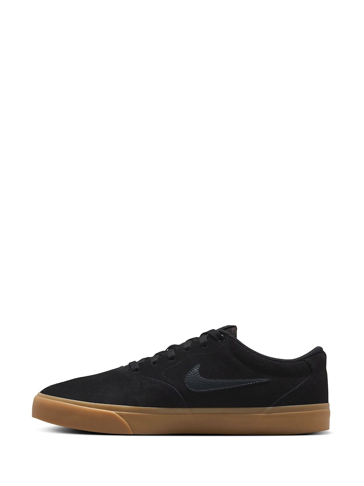 Nike Black/Grey Charge Suede Low Trainers - Image 5 of 10