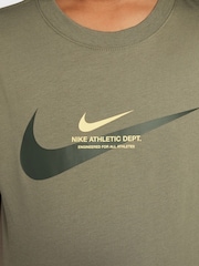 Nike Medium Olive Green Sports Inpsired Graphic 100% Cotton T-Shirt - Image 5 of 6
