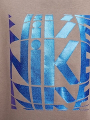 Nike Mink Brown Club Fleece JDI Hoodie - Image 5 of 7