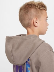 Nike Mink Brown Club Fleece JDI Hoodie - Image 6 of 7