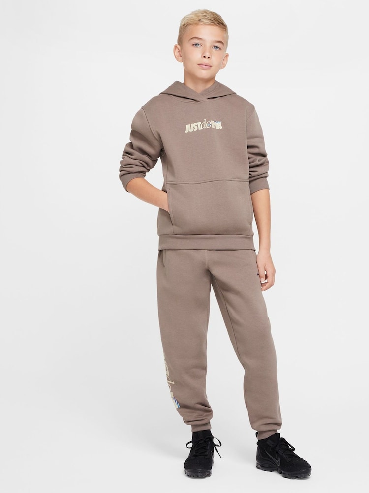 Nike Mink Brown Club Fleece JDI Hoodie - Image 7 of 7