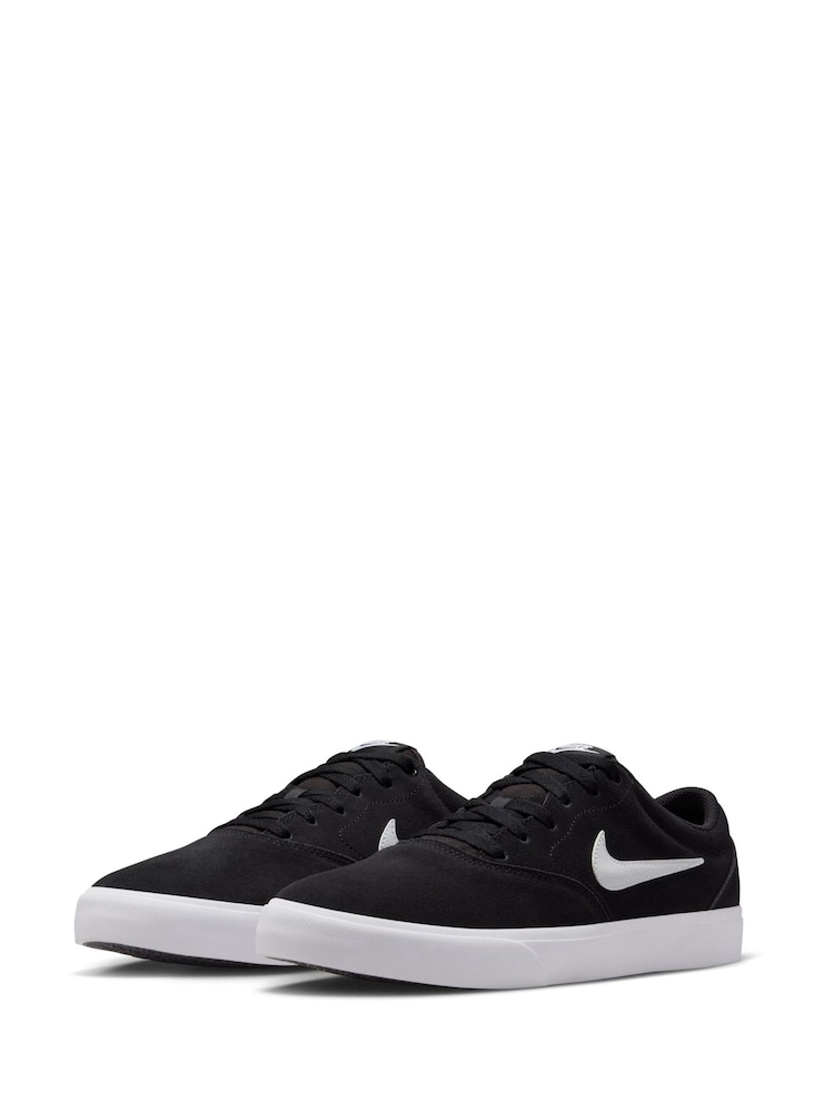 Nike Black/White Charge Suede Low Trainers - Image 3 of 8
