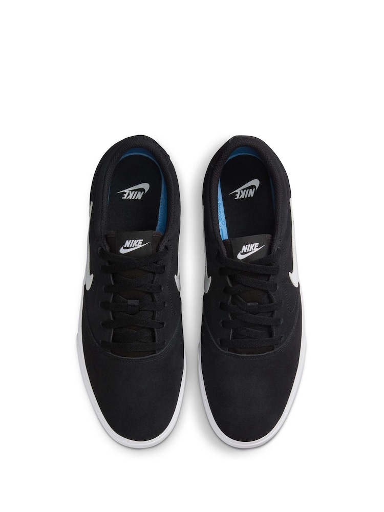 Nike Black/White Charge Suede Low Trainers - Image 5 of 8