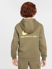 Nike Medium Olive Green Sports Inspired Overhead Hoodie - Image 2 of 8