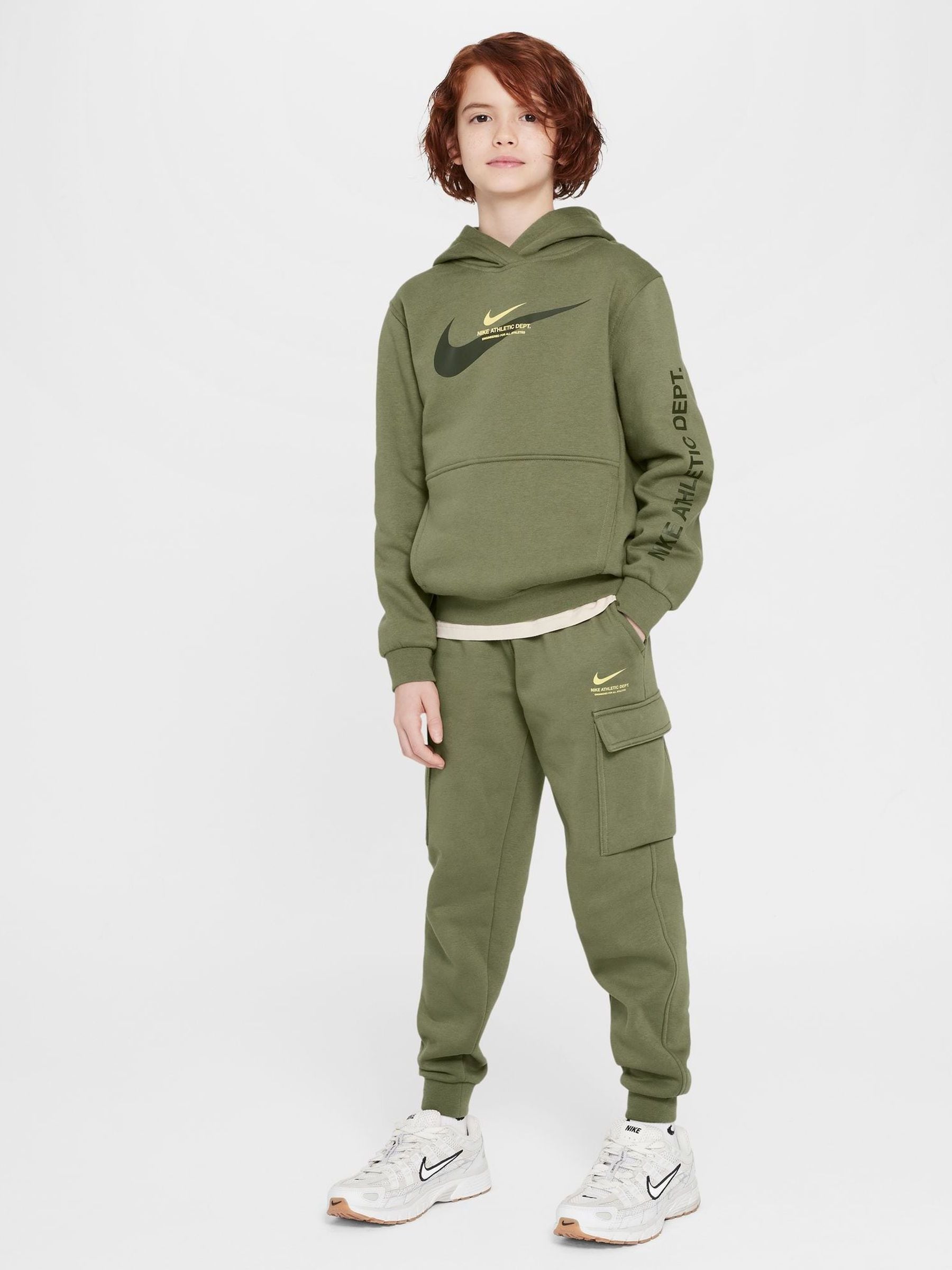 olive green nike hoodie women's