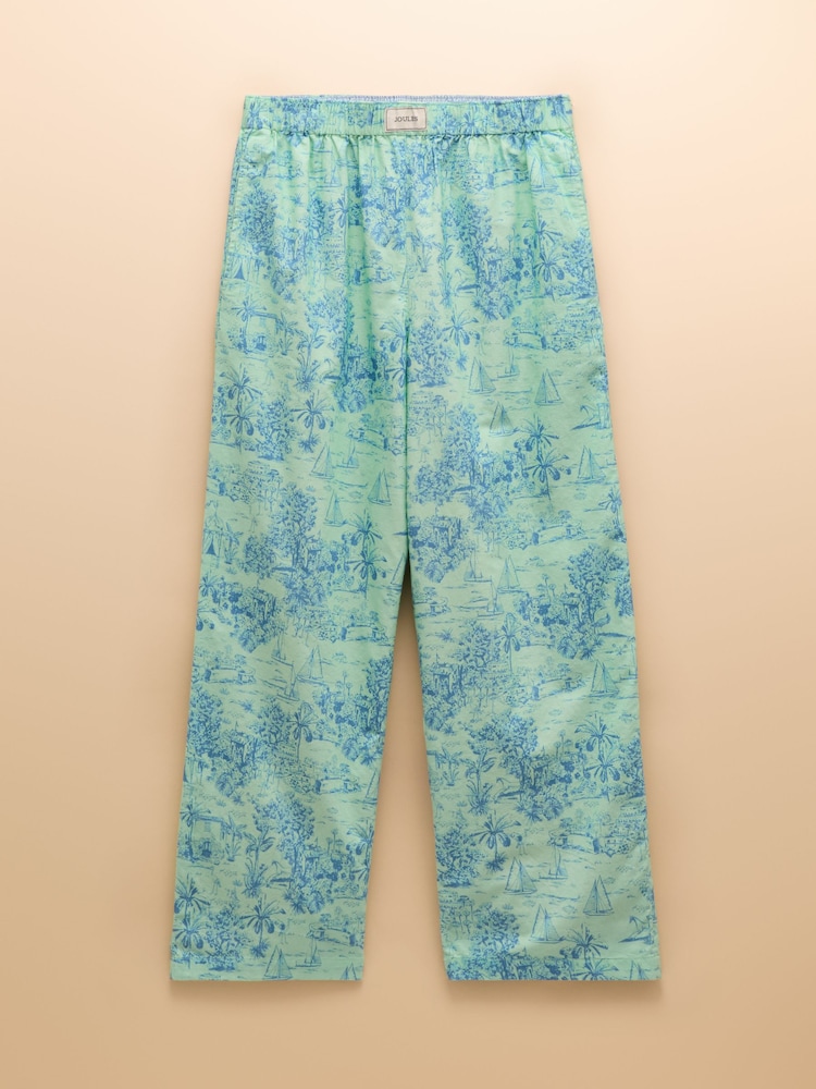 Green Toile de Jouy - Joules Hallie Pull-On Cotton Trousers - Imagen 11 de 11