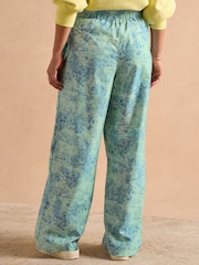 Green Toile de Jouy - Joules Hallie Pull-On Cotton Trousers - Imagen 2 de 11