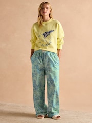 Green Toile de Jouy - Joules Hallie Pull-On Cotton Trousers - Imagen 4 de 11