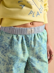 Green Toile de Jouy - Joules Hallie Pull-On Cotton Trousers - Imagen 8 de 11