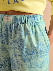 Green Toile de Jouy - Joules Hallie Pull-On Cotton Trousers - Imagen 9 de 11